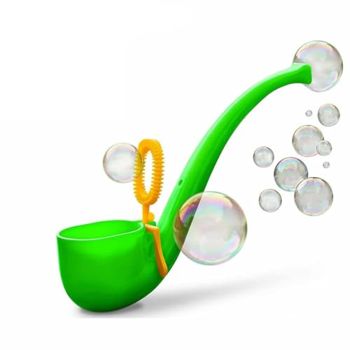 Seifenblasenpfeife, 3D-Gedruckter Retro-Blasenbläser, farbenfrohes, lustiges Blasenbläserrohr, kreativer rohrförmiger Seifenblasenbläser, wiederverwendbares Partygeschenk im Freien(Green)