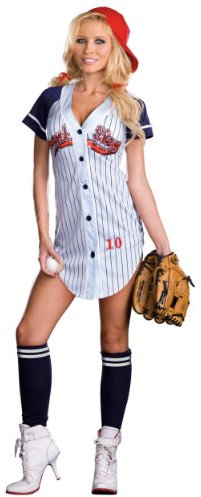 Dreamgirl Damen Sexy und Sportliches Baseball Kostüm Grand Slam Lt. Blue, Mehrfarbig, M