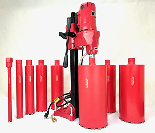 NEW CORE DRILL PACKAGE DEAL CONCRETE CORING Model 8Z1 + 1 - 8 Diamond WET Coring Bit Set by BLUEROCK Tools