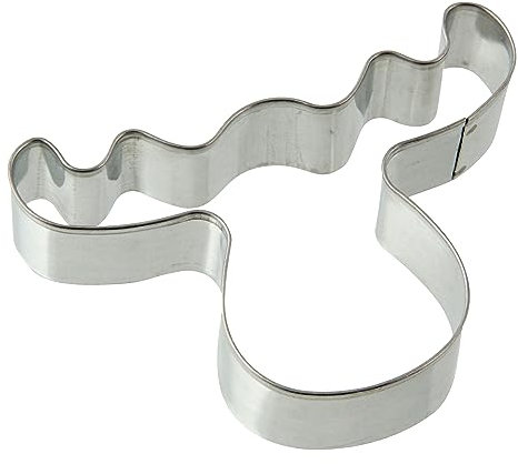 Zenker Ausstecher Elchkopf Patisserie, Weihnachtsausstecher für Plätzchen, Ausstechform für Kekse und Fondant, hochwertiger Keksausstecher, Küchenhelfer aus Weißblech, Farbe: silber