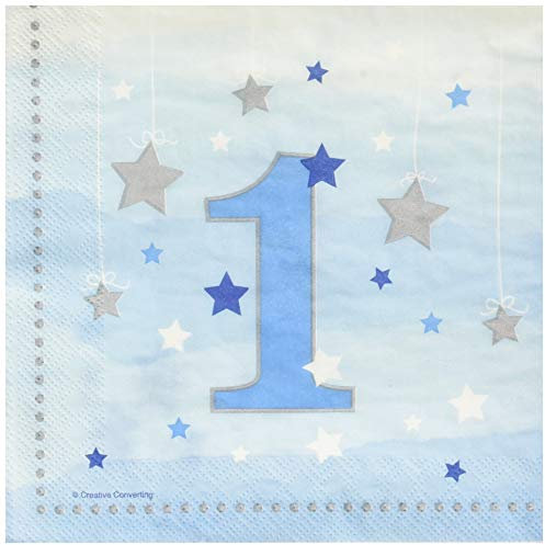 Creative Converting 322232 One Little Star Boy - 1st Birthday Luncheon Napkin