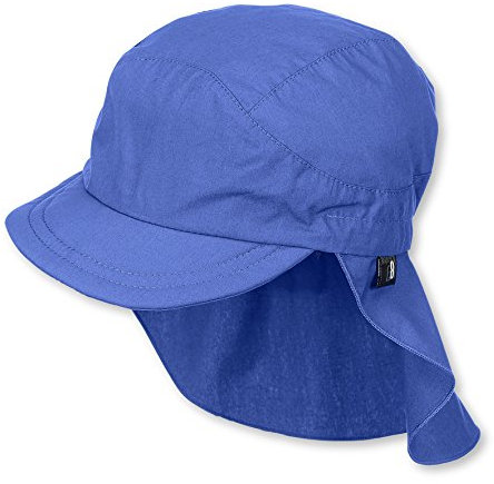 Sterntaler Unisex Schirmmütze mit Nackenschutz, Blau (Enzian 377), 55 cm