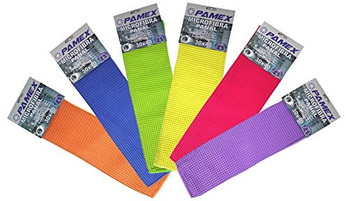 PAMEX Paño Microfibra 30x40 Panal - 12 Unidades