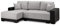 Honeypot Sofabed - Cimiano Corner Sofa Bed with Storage - Black Grey Fabric Couch with Pull Out Sofa Bed Chaise Lounge | Setup Included | Made in EU | Built to Last (Black/Grey, Left Hand Corner)