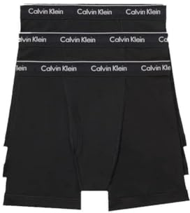 Calvin Klein Men's Cotton Classics 3-pack Boxer Brief, 3 Black, Large