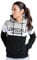 Lonsdale Damen Sleeve Hooded Sweatshirt, Black, White, Marl Grey, XL EU