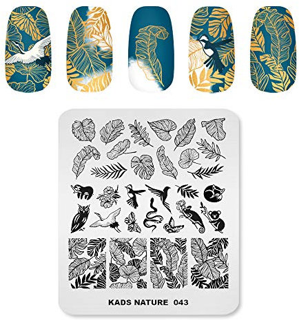 Alexnailart Nagelstempel aus Edelstahl, Vorlage, Maniküre, Nagelkunst, DIY-Dekoration