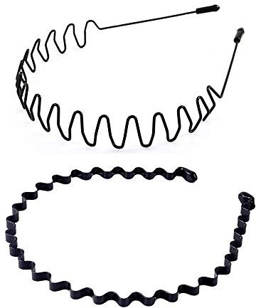 Metall Haarband für Herren und Damen – Rutschfestes Elastisches Stirnbänder, Anti Rutsch Stirnband Zubehör für Outdoor-Sport, Yoga, Radfahren und Laufen