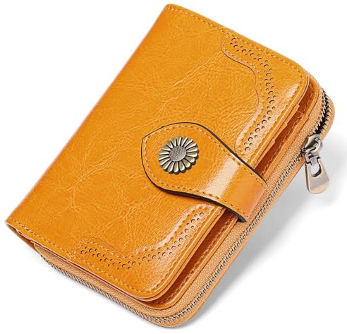 SENDEFN Petit Portefeuille Femme, Blocage RFID Porte Monnaie Femme, Porte Feuilles avec Fentes pour Cartes Multiples et Compartiment Zippé