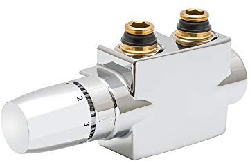 Schulte EP3765002 Mittenachlussgarnitur mit Blende Thermostat-Set, Verchromt