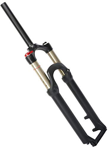 TYXTYX Mountainbike MTB Federgabel 26/27,5 Zoll, Air Shock Straight Manuelle Verriegelung Federweg 120mm Schwarz