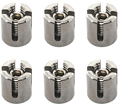 Zerniple Serre-câbles Acier Inoxydable Argenté M10 x 3 mm Lot de 6