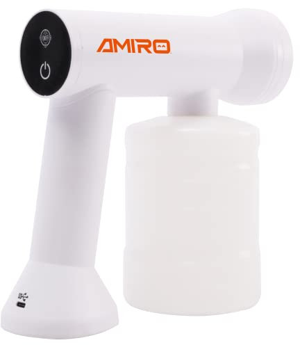 AMIRO LP C02E - Pulverizador de Piel con batería integrada (12 V/2,5 Ah, depósito de Agua de 750 ml, Boquilla 3 en 1, autonomía de 120 Minutos)