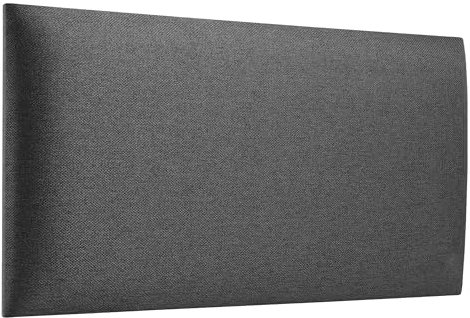 softwalls Wandkissen Webstoff mit 50mm Polsterung - Bett Kopfteil Wandpolster - Wandverkleidung - Wandpaneele | 60 x 30 Anthrazit