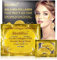24K Gold Bio Collagen Crystal 15 Paar Augenmaske + 3 Stück Gesichtsmaske, Anti-Aging, reduziert geschwollene Augenringe, Hautaufhellung und Feuchtigkeitspflege