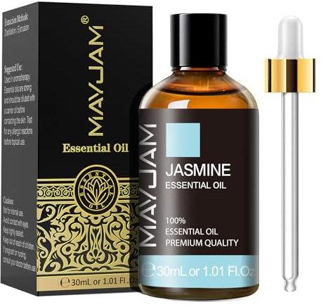 MAYJAM Jasmine Essential Oils 30ML, Jasmine Oils for Diffuser, Humidifier, DIY, Home, Wardrobes