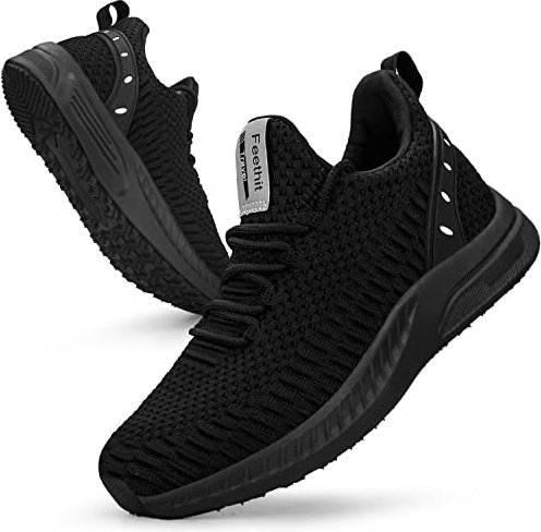 Feethit Damen Laufschuhe Turnschuhe Sportschuhe Sneaker Leichtgewichts Atmungsaktiv Walkingschuhe Outdoor Fitness Jogging Sportsschuhe 41 Schwarz
