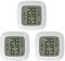 INRIGOROUS 3 x Mini-Hygrometer Thermometer Digitales Raumthermometer Temperaturthermometer Luftfeuchtigkeitsmesser mit LCD-Temperaturfeuchtigkeitsmesser für Gewächshaus, Babyzimmer, Zigarre