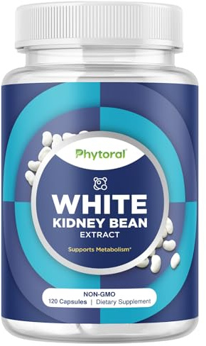 White Kidney Bean Extract Carb Blocker Capsules, Non-GMO - 120 Count