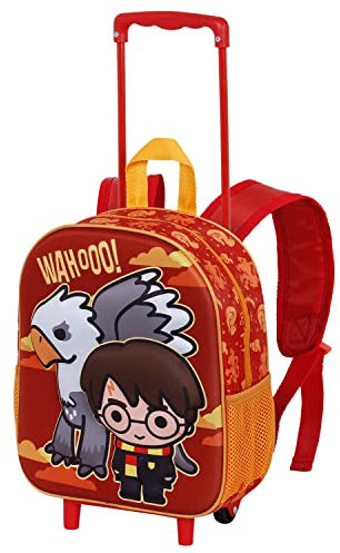 Harry Potter Buckbeak-Kleiner 3D Rucksack mit Rädern, Orange, 26 x 34 cm, Kapazität 12,5 L