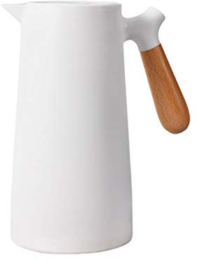 Debegogne Termo de vidrio de 1 litro, jarra de agua caliente, aislamiento de oficina en casa, a prueba de fugas, olla de agua caliente para café, té, térmico, color
