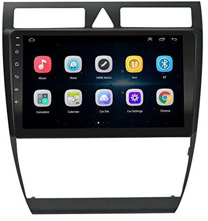 LEXXSON 2+32G Android Autoradio mit Navigation für Audi A6 C5 1997-2004 S6 1999-2004, Wireless Carplay 9 Zoll Bildschirm Touchscreen mit Bluetooth, Mirror Link, Lenkradsteuerung, Built-in WiFi