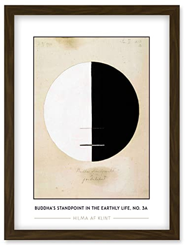 Wee Blue Coo Hilma Af Klint Buddha’s Standpoint In The Earthly Life, No. 3a Abstract Painting Artwork Framed Wall Art Print A4