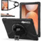 ZenRich Case for Samsung Galaxy Tab S10 Ultra 2024 / S9 Ultra / S8 Ultra 14.6 Inch, Shockproof Case with Rotating Kickstand Hand Strap Pen Holder Shoulder Belt for Samsung S9 Ultra Tablet Case, Black