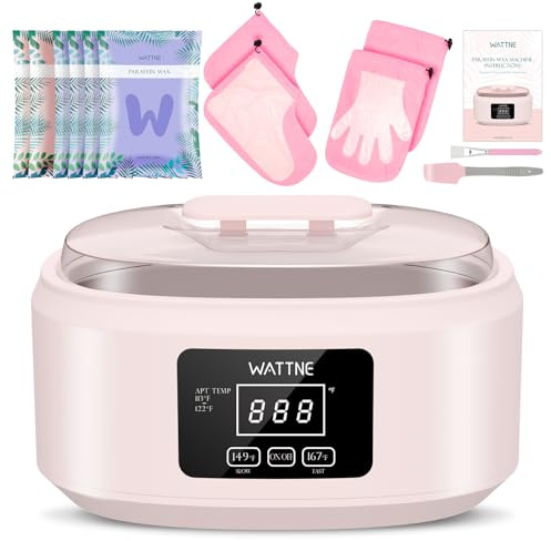 Paraffin Wax Machine for Hand and Feet -Paraffin Wax Warmer Moisturizing Kit Auto-time and Keep Warm Paraffin Hand Wax Machine for Arthritis (Pink)