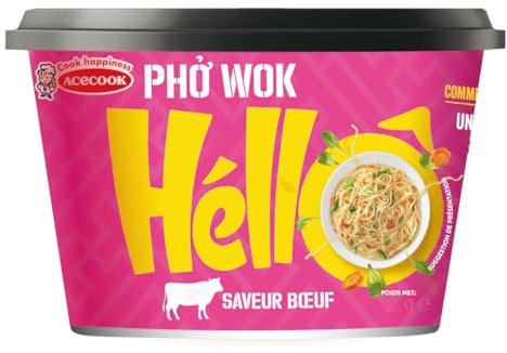 HELLO PHO WOK Instantreisnudeln, Rind - 1 x 76 g