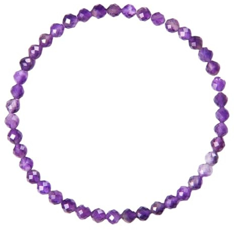 YONGHONGKEJI 4 Mm Facettiertes Natürliches Charoite Stein Chakren Armband Für Frauen Chakra Edelstein Armband Verstellbar Yoga Distanz Charm Schmuck Für Männer Paar Schmuck Christmasgeschenk