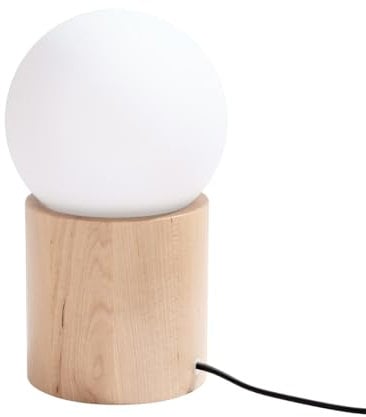 SOLLUX lighting BOOMO Tischlampe aus Naturholz - Tischlampe Tischleuchte - LED-Tischlampe – LED-Nachttischlampe - Glühbirne nicht enthalten – G9-Fassung – 12x12x21 cm