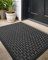 COLOR&GEOMETRY Fußmatte Außen, Schmutzfangmatte für Innen und Außen, Waschbar Fußmatte Outdoor rutschfeste Türmatte Außen Fussmatte Aussenbereich Eingangsteppich (60 x 120 cm, Schwarz)
