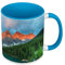 Mug de Couleur Qualité Premium Bleu - Lac de Montagne en Italie Eau Turquoise Sommets - Tasse avec anse et intérieur de couleur