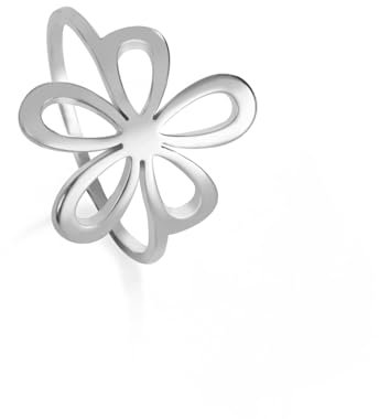 kkjoy Blume Ring Edelstahl Pflaume Floral Versprechen Ring Schmuck Geschenk für Frauen Charming Damen