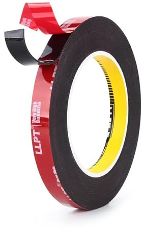 LLPT Doppelseitiges Klebeband Montageband | 13MM*5.5M | Wasserdicht Schwarz Schaumstoffband | Fotorahmen Aufhängebänder für Poster Auto Heimdekoration Nagelboxen(G595213mm)