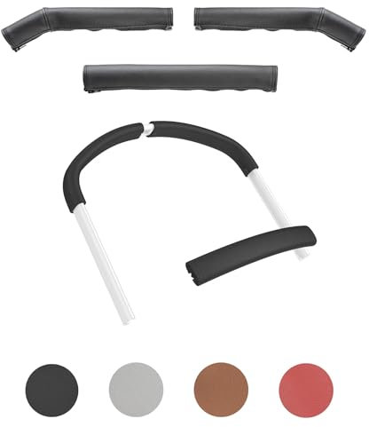 BABYDOME Pack Lenkerabdeckungen kompatibel mit Bugaboo Cameleon 3 (2013–2018) Cameleon 3 Plus (2018–2021). Handwerkliche Herstellung in Spanien aus Kunstleder. Beständigkeit gegen Sonne und Abnutzung