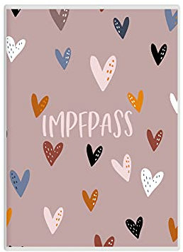 HIMMEL.HERZ.PAPIER® Impfpass Hülle 137 mm HÖHE (BITTE MESSE DEINEN IMPFPASS, Impfpässe sind nicht genormt!) Impfausweis Schutzhülle für Kinder und Erwachsene - Impfpasshülle Impfpassausweis - Herze