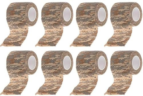 saiginida Box of 8 Rolls Outdoor Digital Desert Camouflage Elastic Tape Self-Adhesive 5 cm x 4.5 m Camo Elastische Selbsthaftende Cohesive Bandage for Wargame Hunting Camping Sports Outdoor & EDC