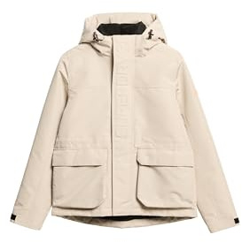 Superdry Damen Ultimative Windbreaker Jacke mit Kapuze Chateau Grau 38