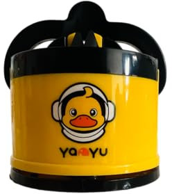 Knife Sharpener by Shree Nand. PowerGrip Suction Safely Sharpens All Kitchen Knives, Ideal for Hardened Steel & Serrated, Compact