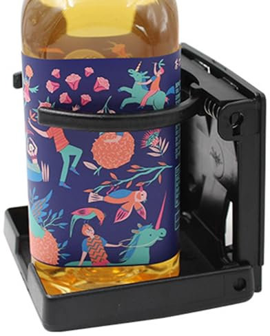 Porta bicchieri da auto, portabicchieri pieghevole per tazze, grandi bevande e tutte le dimensioni di bottiglie o lattine | Portabicchieri da auto pieghevole con vite, grande barca porta