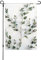 Bandiera da giardino bianca con ramoscello verde naturale, 30,5 x 45,7 cm, double face, per esterni, vacanze, cortile, decorazione per cortile e giardino