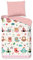 Good Morning Kinder Bettwäsche 135x200 Wise Eulen Herzen Indie rosa 33044