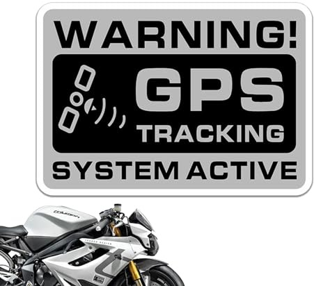 GPS Tracker Aufkleber - Auto Alarm Aufkleber | 10 Warnaufkleber für Radwege | Aufkleber für kleine Tracking-Systeme | Verkehrszeichen
