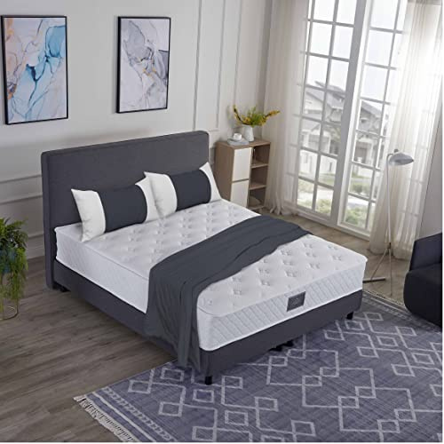 V6 Boxspringbett 208 Bestes Preis-Leistungs-Verhältnis (Anthrazit, 180 x 200 cm)- ohne Matratze