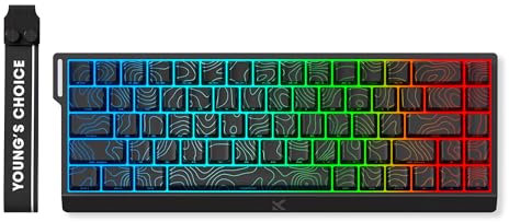 MCHOSE ACE68 Gamer-Tastatur, magnetisch, 65 %, HE Tastatur 8000 Hz, Rapid Trigger, kabelgebunden, RT-Genauigkeit 0,01 mm, mit Magnetschalter, verstellbare Aktion, Snap Key, für FPS-Spiele, Schwarz