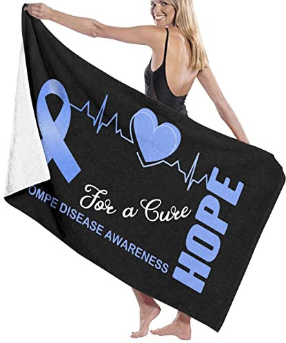 Hoffnung Auf Heilung Bewusstsein Für Morbus Pompe Badetuch Mikrofaser Velours Badetuch Saugstark Strandtuch Für Reisen Outdoor Sauna 80X130Cm