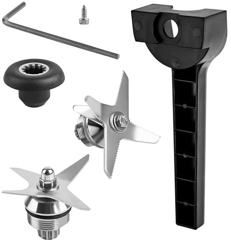 Blender blade Replacement Parts Compatible with Vitamix, Wet Blade Replacement for 5200, 5000, Pro 500, 5500, Standard 64oz, 48oz & 32oz Containers, Dry Blade Assembly with Wrench & Drive Socket Kit