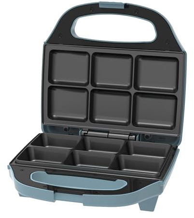 Giles & Posner Kuchenmacher – Brownie Maschine, Kuchenscheiben, Flapjacks, Blondies, Antihaftplatten, Einfach zu Reinigen, Kompakt, Kinderbacken, Automatische Temperaturregelung, 750W, Pastellblau